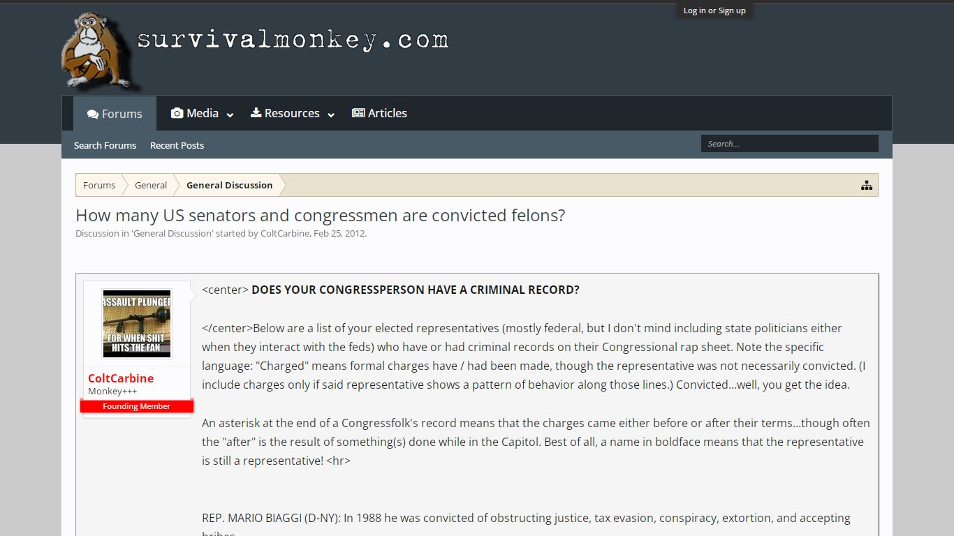 How many US senators and congressmen are convicted felons?